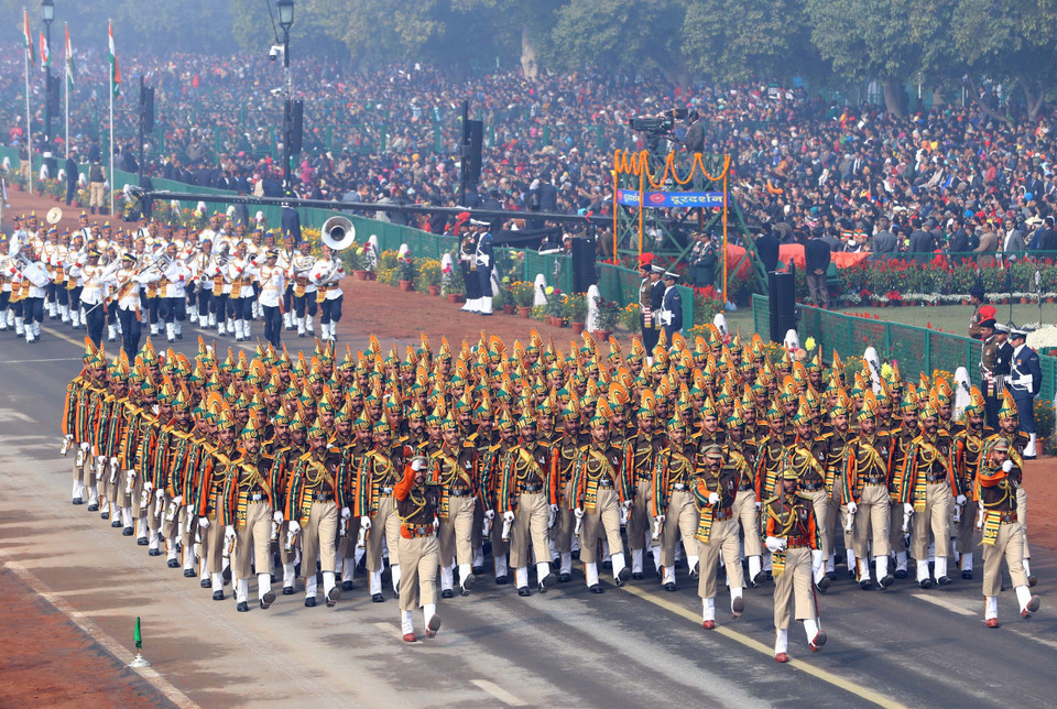 印度共和国日69周年纪念典礼场景。越通社记者 统一 摄