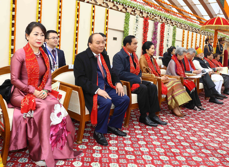 越南政府总理阮春福出席印度共和国日69周年纪念典礼。 越通社记者 统一 摄
