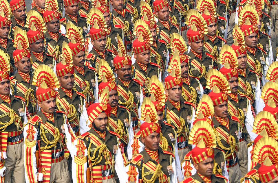 印度共和国日69周年纪念典礼场景。越通社记者 统一 摄