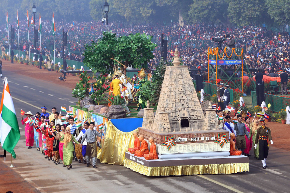 印度共和国日69周年纪念典礼场景。越通社记者 统一 摄