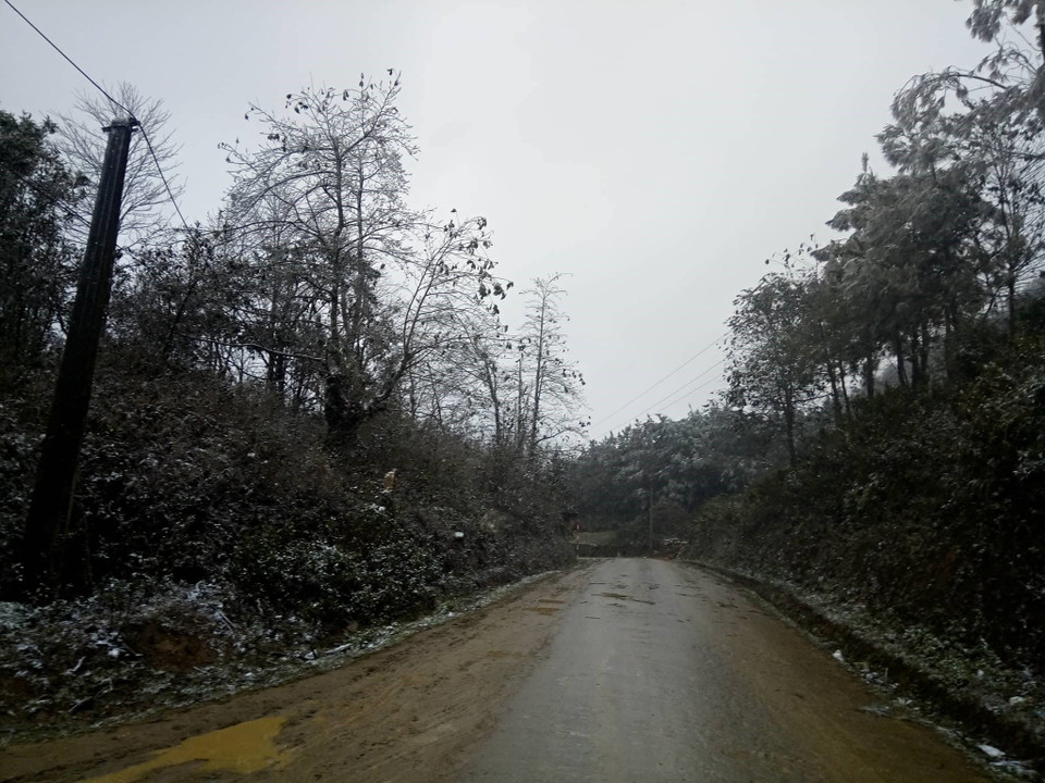 冰雪天气袭击越南北部山区。越通社记者香秋 摄