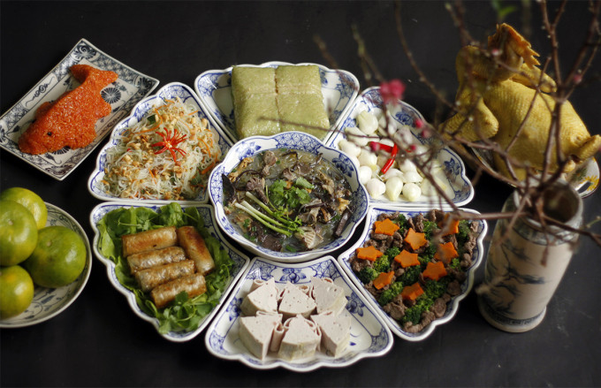 供奉灶王神的贡品。图自越通社