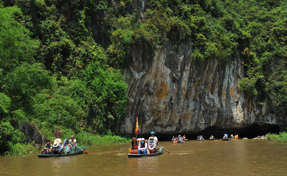 宁平省三谷吸引了许多游客前来参观。图自越通社
