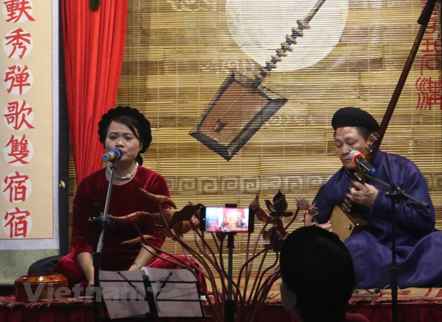 在历史中，歌筹一般都在寺庙、官邸等举行。Vietnam+记者秋鸳 摄