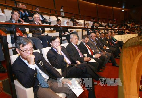 出席第十四届国会第一次会议的国际客人。（图片来源：越通社）