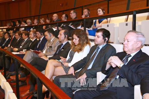 出席第十四届国会第一次会议的国际客人。（图片来源：越通社）