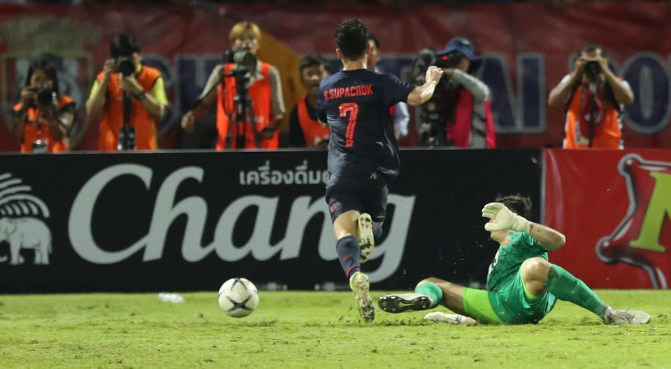 越南队守门员邓文林的出色表现。越通社记者仲达 摄