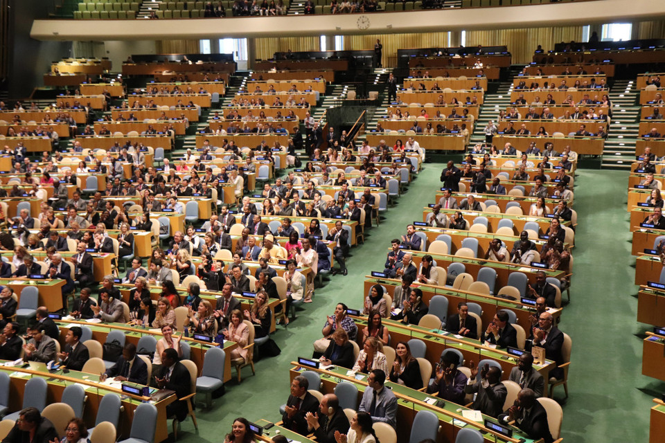 越南时间7日晚，第73届联合国大会投票选举5个2020年和2021年安理会非常任理事国。越通社驻美国记者 摄