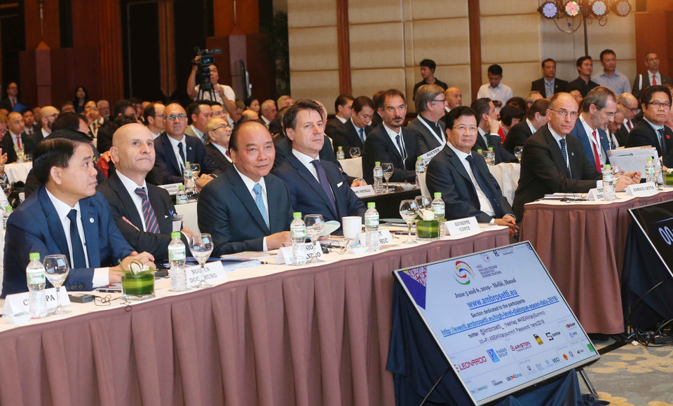 出席意大利-东盟企业论坛场景的代表。图自裴尹晋