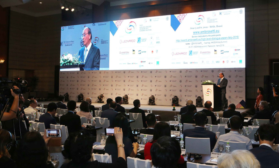意大利-东盟企业论坛场景。图自裴尹晋