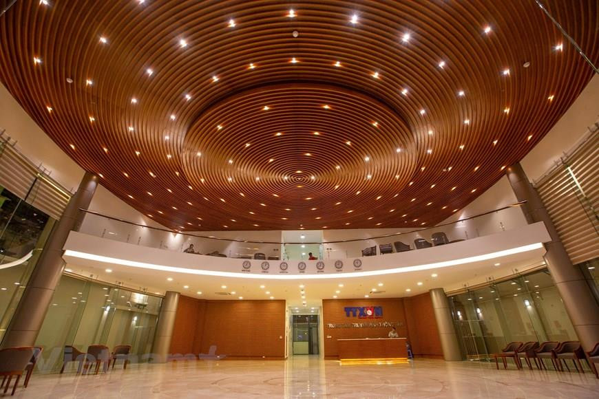 越通社电视中心大楼内部。图自越通社