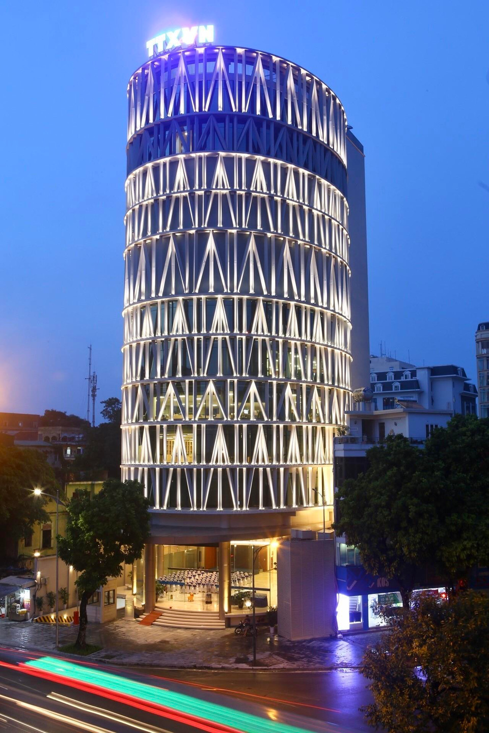 越通社电视中心大楼。图自越通社