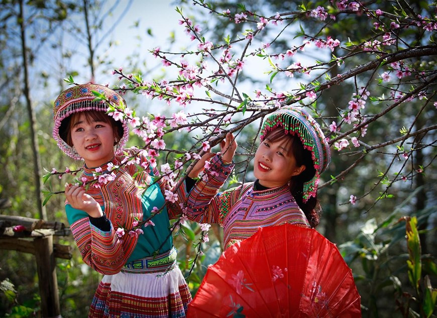 少数民族的女孩。图自越通社