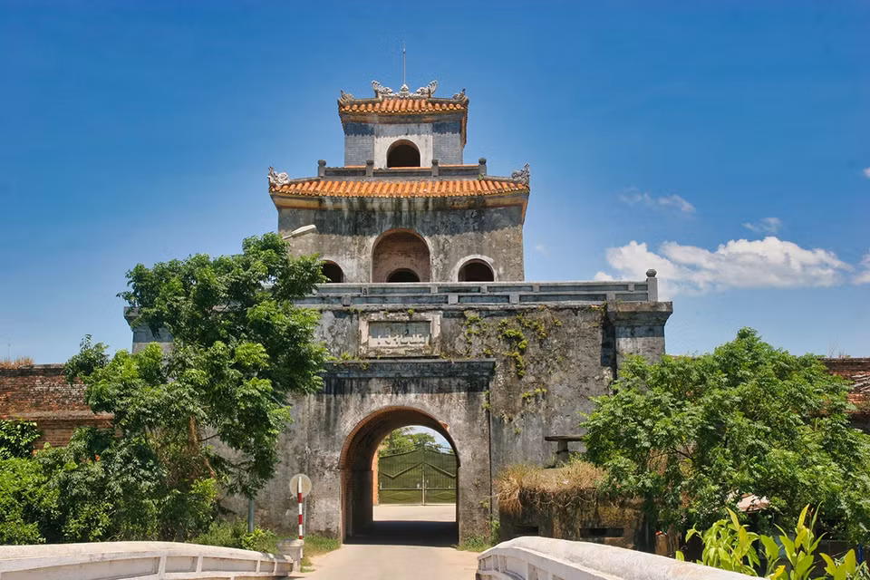 正北门位于顺化古城后面处。拱门于1809年建设，望楼于1831年建设。图自thanhnien.vn