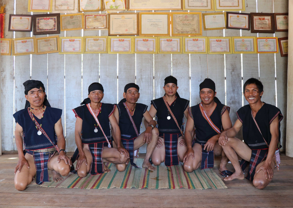 一个锣钲队。越通社记者鸿蝶 摄