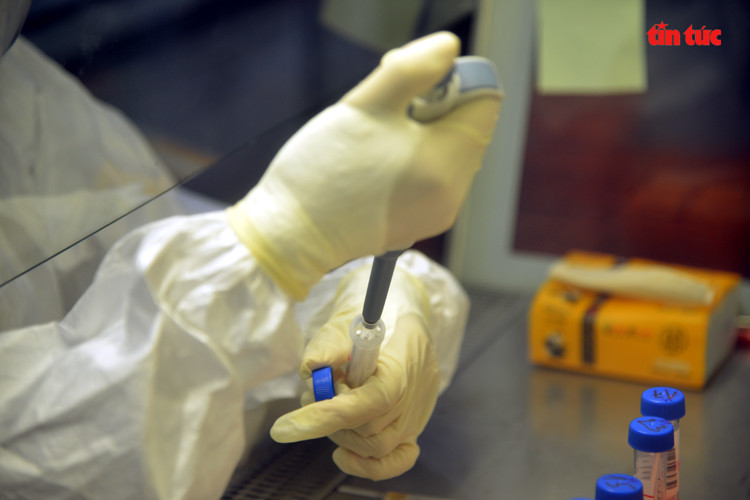 该野战检测室每天最多可进行800个样本检测。图自越通社