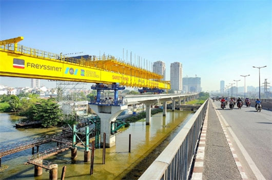 城市轨道交通项目打造胡志明市的现代交通体系。（图片来源：越南《人民军队报》）