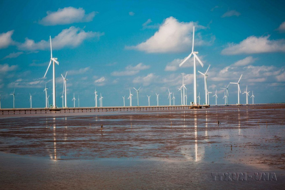 薄辽省风能发电旅游区。图自越通社