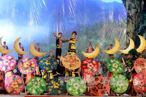 题为“岩石高原——万花争艳”的艺术晚会。（图片来源：越通社）