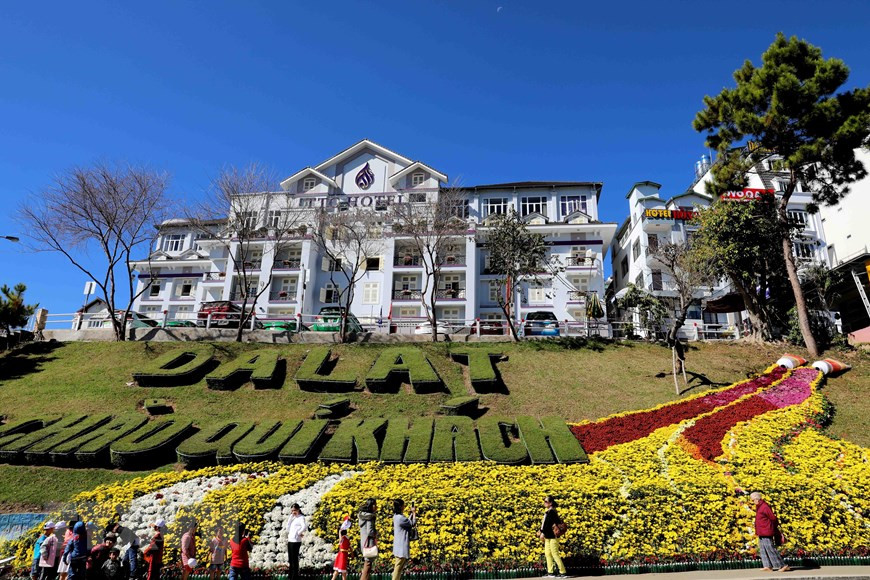 如今，大叻花卉节已成为高原地区独特的文化旅游节和别具一格的品牌。（图自越通社）