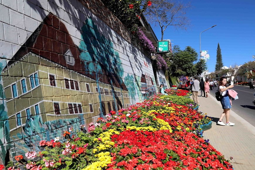 许多独特的花卉空间将吸引大量游客前来欣赏。（图自越通社）