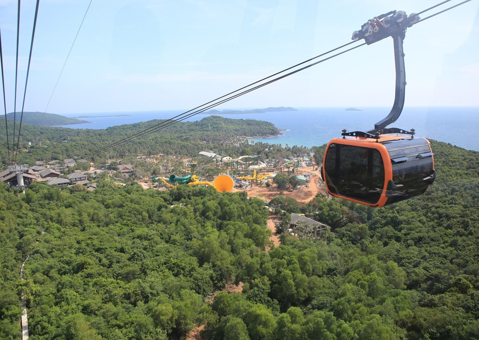 正在菠萝岛上建设的娱乐场所。图片来源越通社