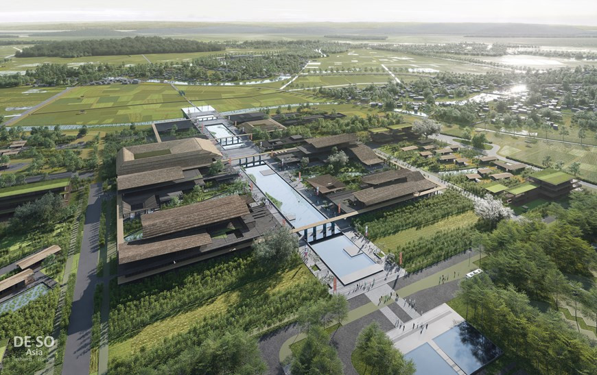 这也是国家和国际级历史、文化区以及文化-节日中心，体验越南北中部特色传统文化体验空间。图片来源：Vietnam+