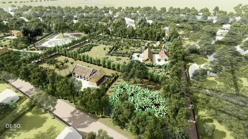 胡志明主席纪念区占地面积278.86公顷。图片来源：Vietnam+