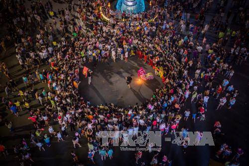  越南传统游戏——麟武。（图片来源：越通社）