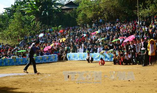 民间游戏比赛。（图片来源：越通社）