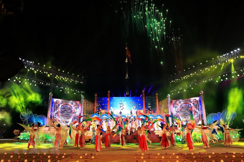 2018年顺化文化节闭幕式上的表演节目之一。越通社记者 黄雄 摄