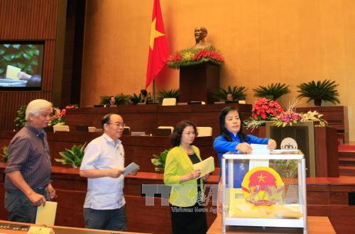  国会代表参加投票。