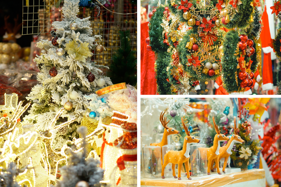 行马街各种装饰品琳琅满目、五彩缤纷。图自越通社