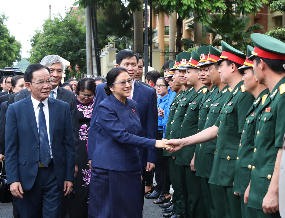 山罗省委书记黄文质已代表该省党委、政府和人民对巴妮率团赴该省访问并出席 纪念“2017年越老团结友谊年”系列活动表示热烈欢迎。（图片来源：越通社）