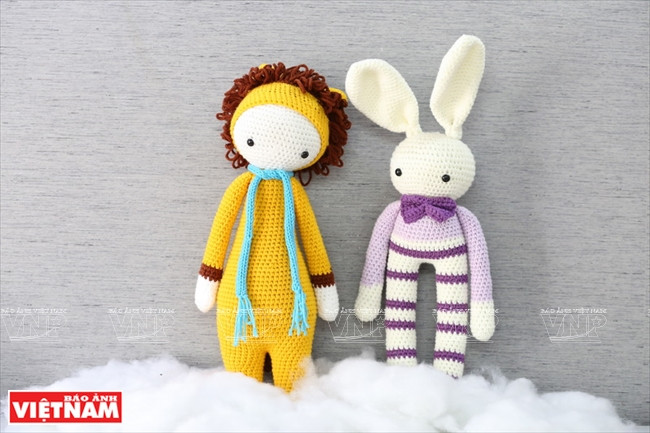 栩栩如生的毛绒玩具。图自越通社