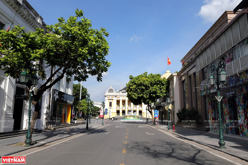 下班期间的钱场街。图片来源：越通社