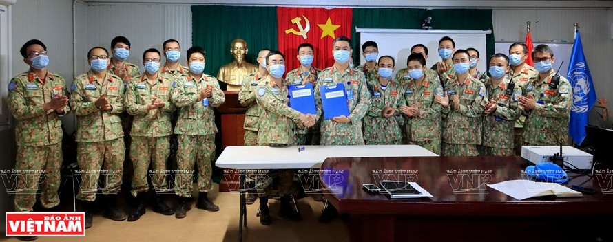 越南维和力量始终是南苏丹人民十分热情的朋友。越南维和局供图