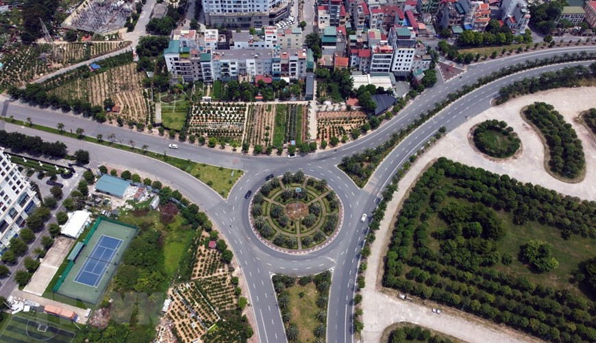 从高处俯瞰的鸥姬-日新侨枢纽全景。图片来源：越通社