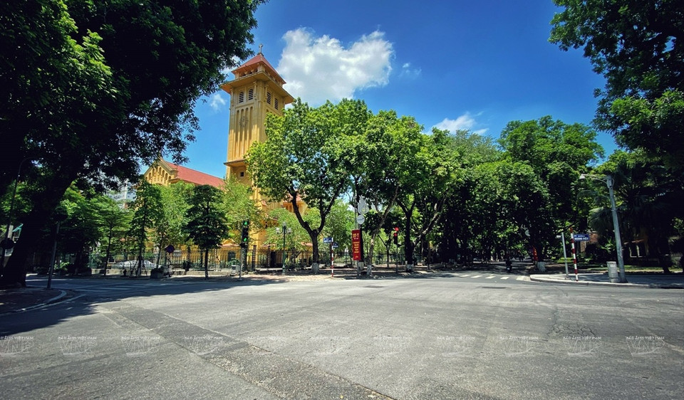 北门教堂地区也十分安静。图片来源：越通社