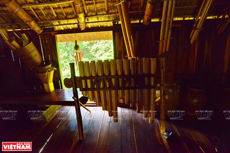 埃地族的各种传统乐器。越通社记者 清和 摄