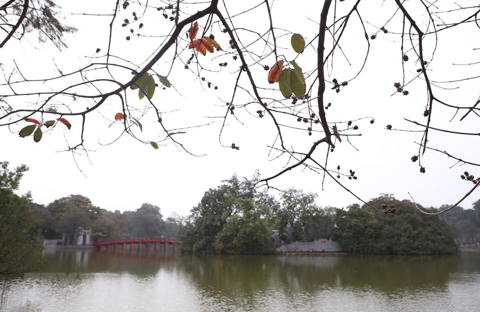 冬春交替之时的还剑湖总是给人一种安逸舒适的感觉。越通社记者 英俊 摄