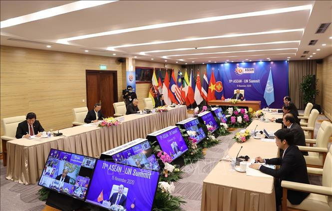 第11次东盟-联合国峰会越南会场全景。图自越通社