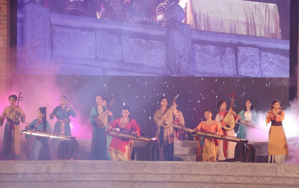 再现立国时期文化的艺术表演节目。越通社记者 宁德芳 摄