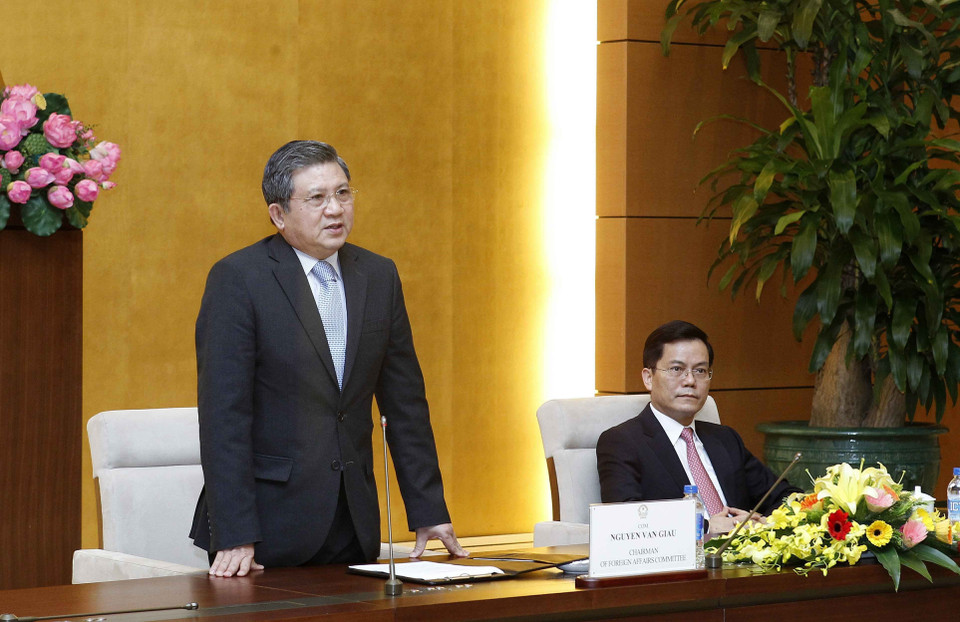 阮文饶在会上发表讲话。越通社记者 文叠 摄