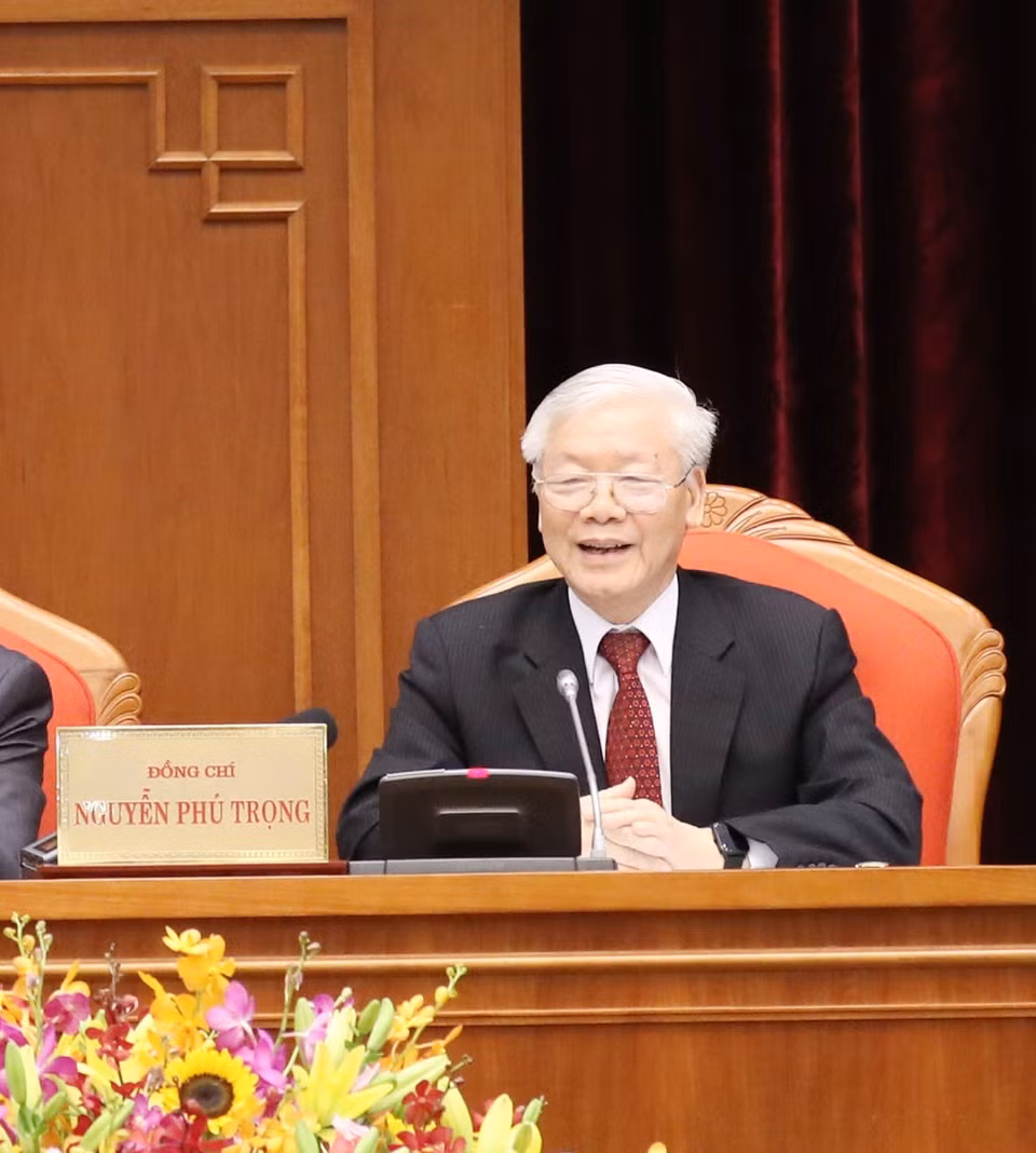 阮富仲发表讲话。越通社记者 志勇 摄