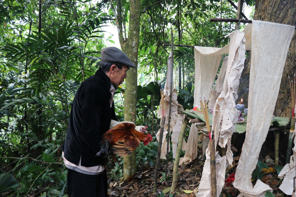 巫师进行祭神礼仪。图自越通社
