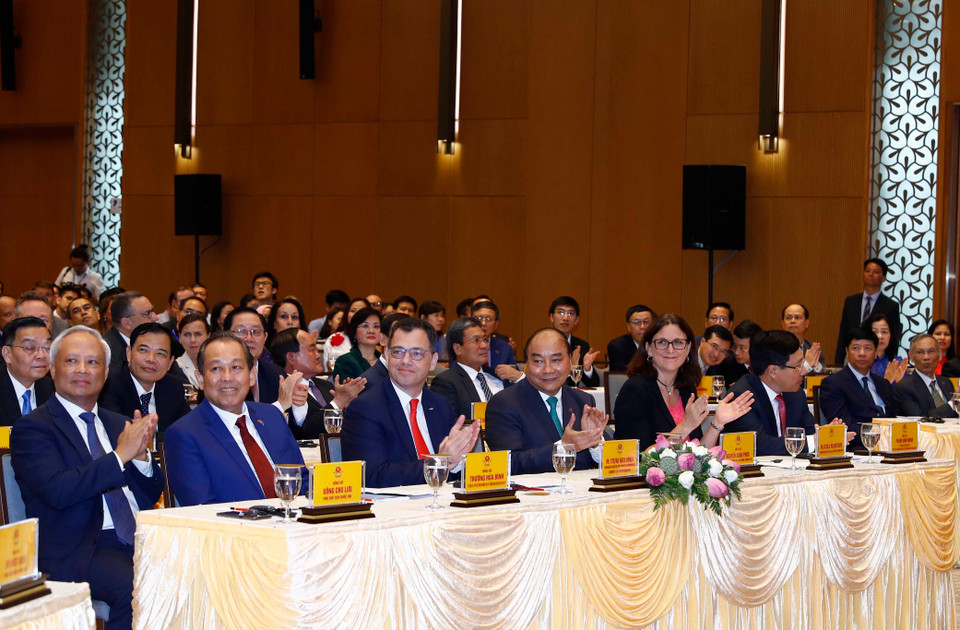 签署仪式现场。图自越通社