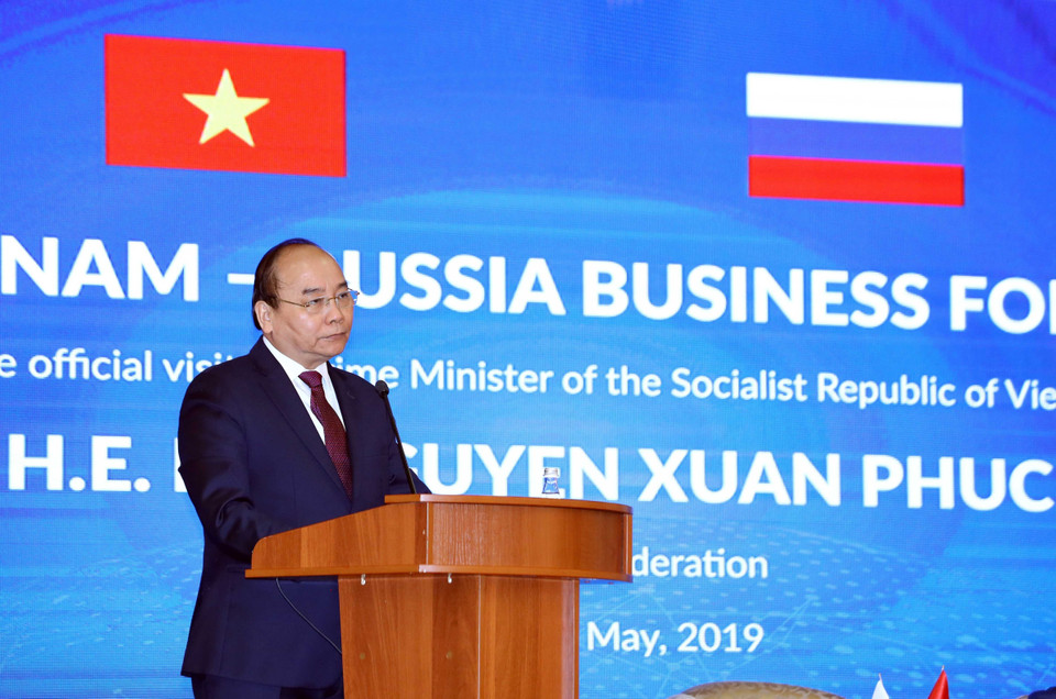 阮春福在论坛上发表讲话。越通社记者 统一 摄