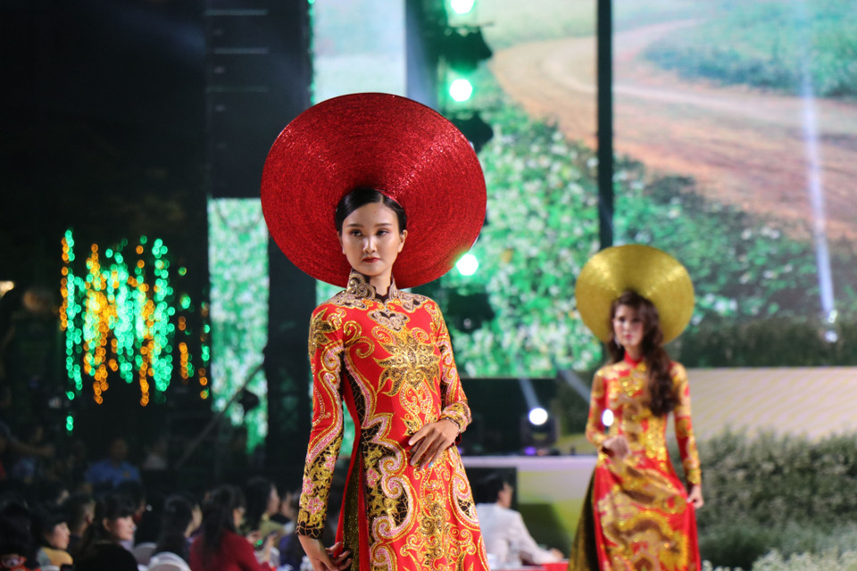 2019年第6次胡志明市奥黛节的奥黛时装秀。图自越通社