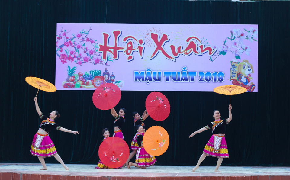 2018年戊戌春节期间的文艺表演节目。越通社记者 春思摄